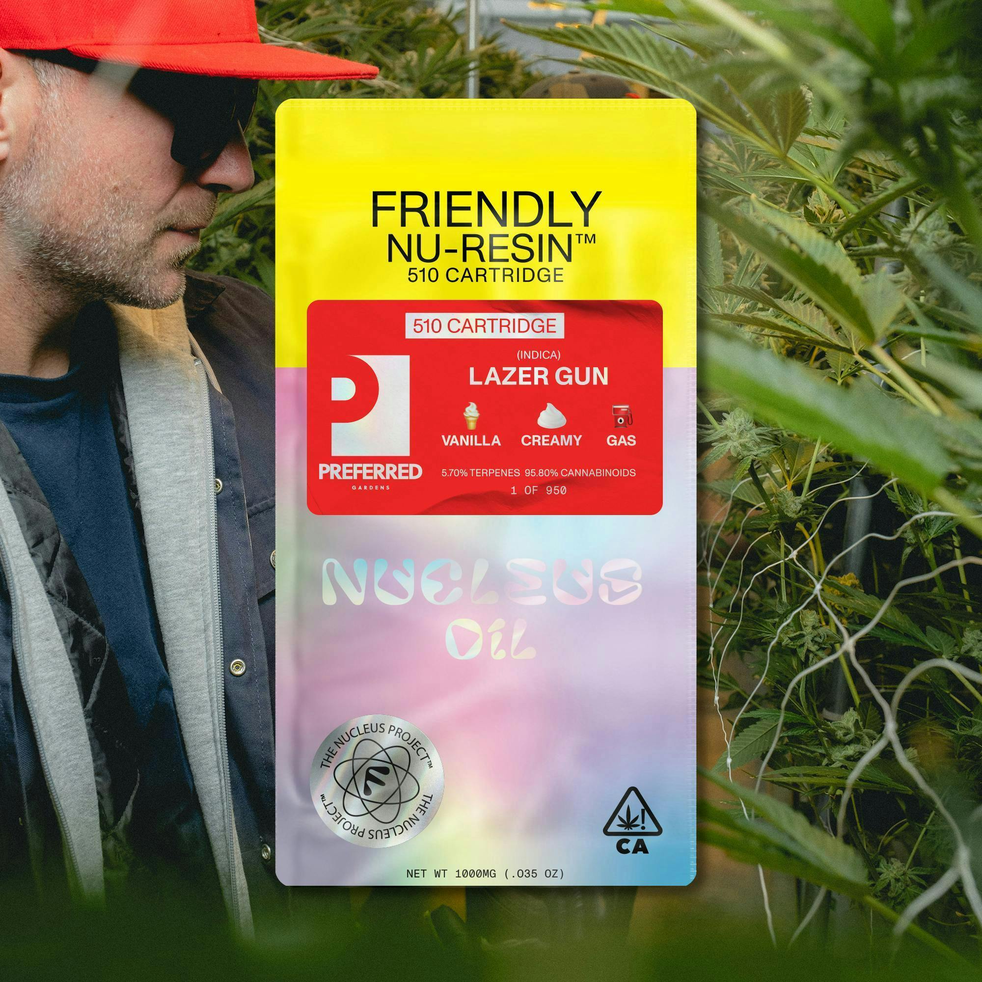 Friendly Brand - Friendly x Preferred | Lazer Gun | Cured Nuresin Cartridge | 1g - 1