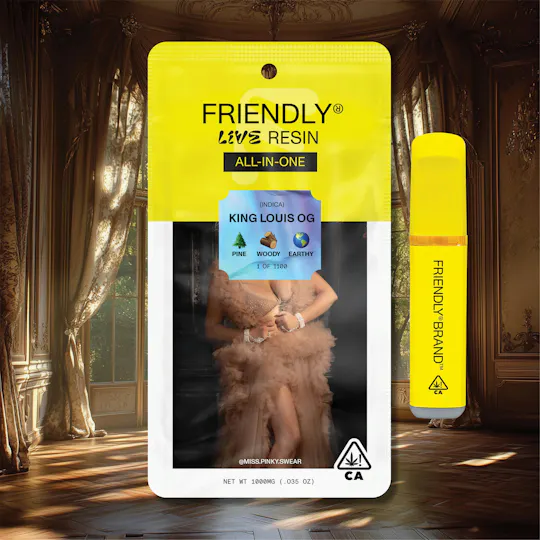 Friendly Brand - Friendly Brand | King Louis OG | Live Resin AIO | 1g - 1