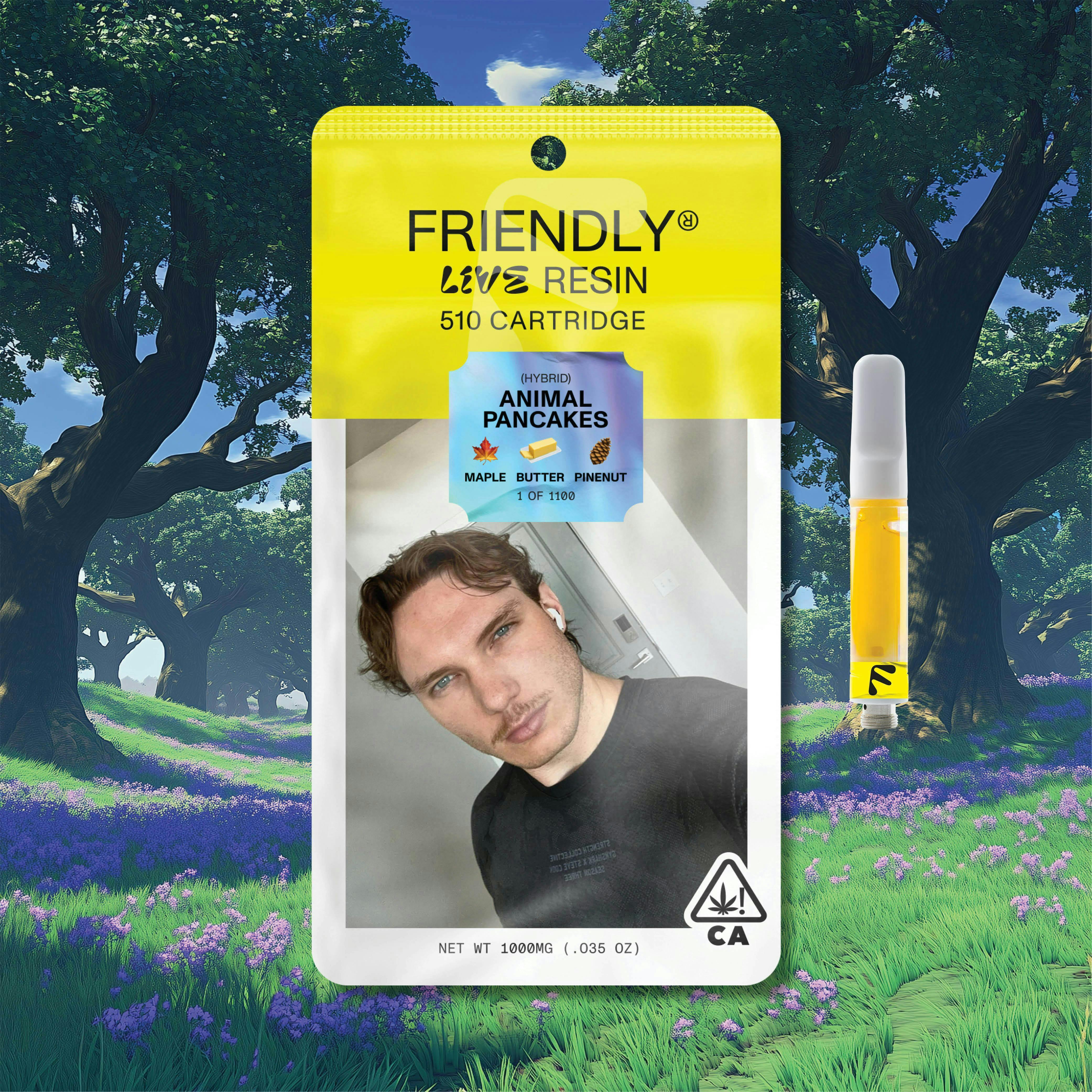 Friendly Brand - Friendly Brand | Animal Pancakes | Live Resin Cartridge | 1g - 1