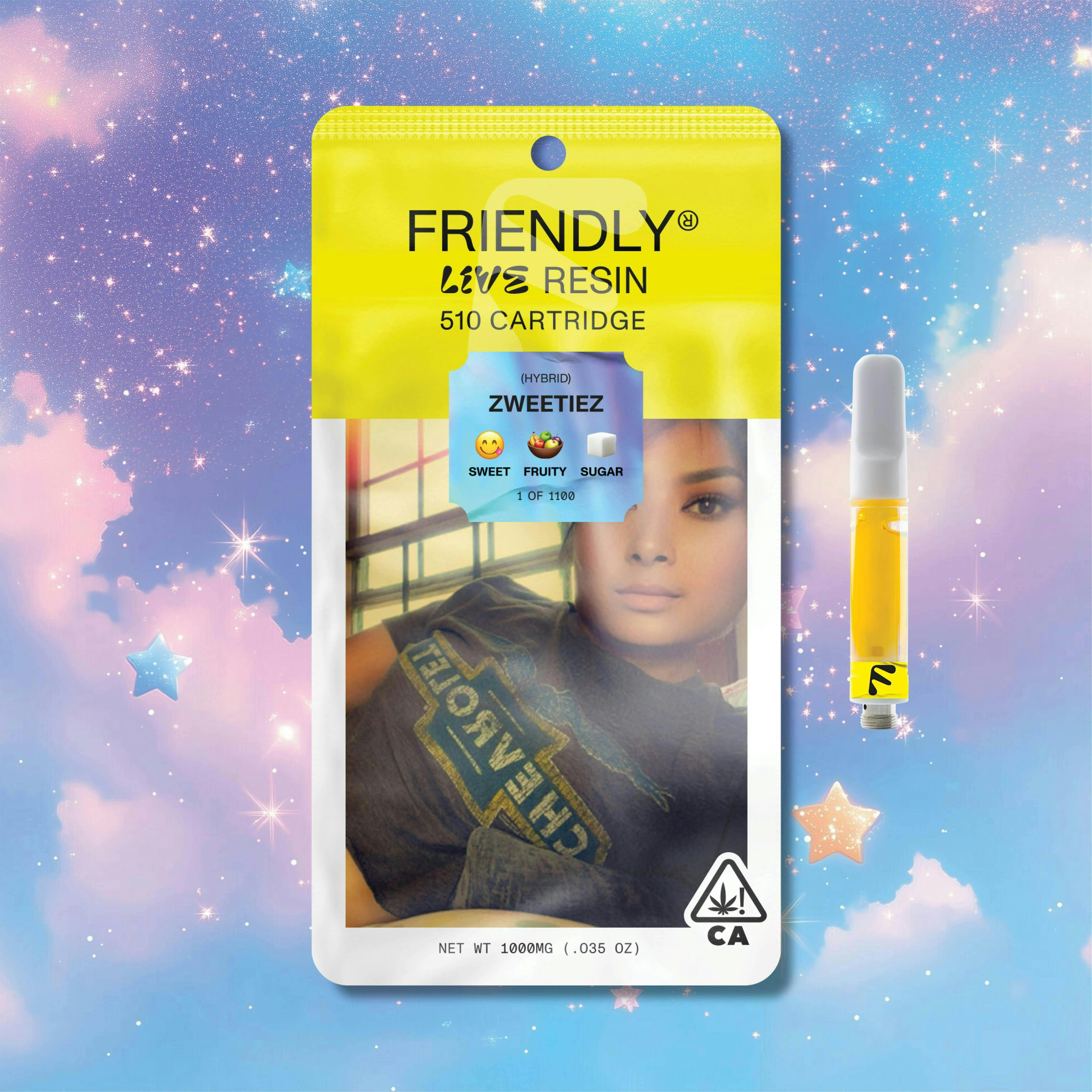 Friendly Brand - Friendly Brand | Zweetiez | Live Resin Cartridge | 1g - 1