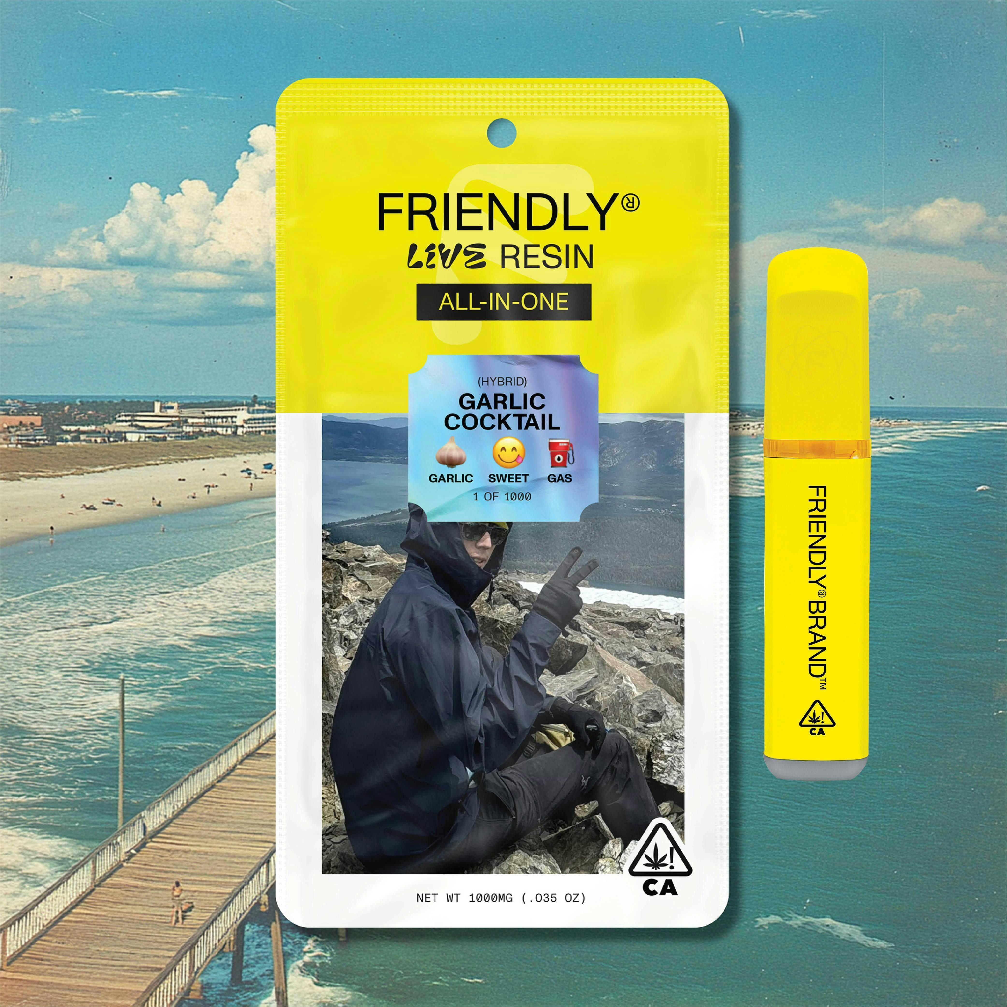 Friendly Brand - Friendly Brand | Garlic Cocktail | Live Resin AIO | 1g - 1