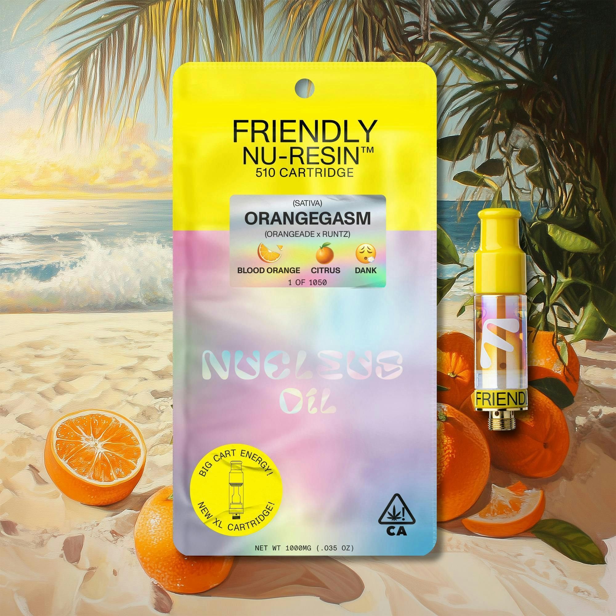 Friendly Brand - Friendly Brand | Orangegasm | Cured Nuresin Cartridge | 1g - 1