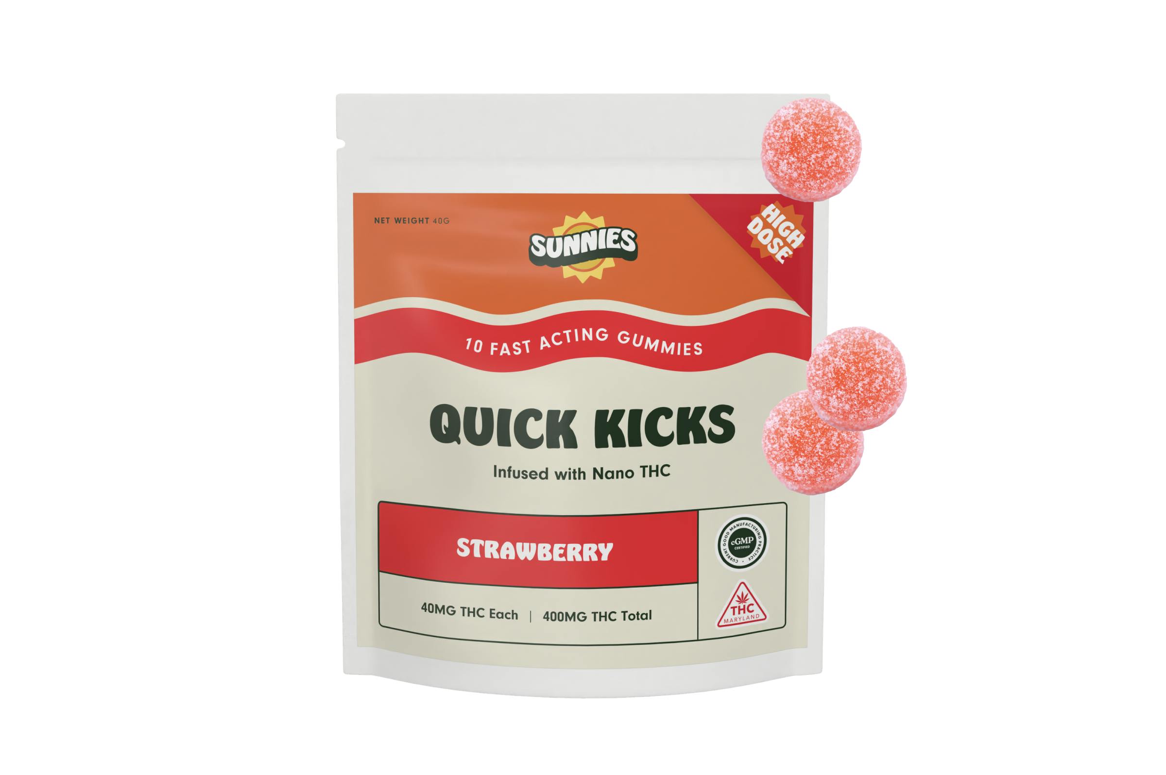 SunMed Growers - Strawberry Nano Gummies 400mg - 1