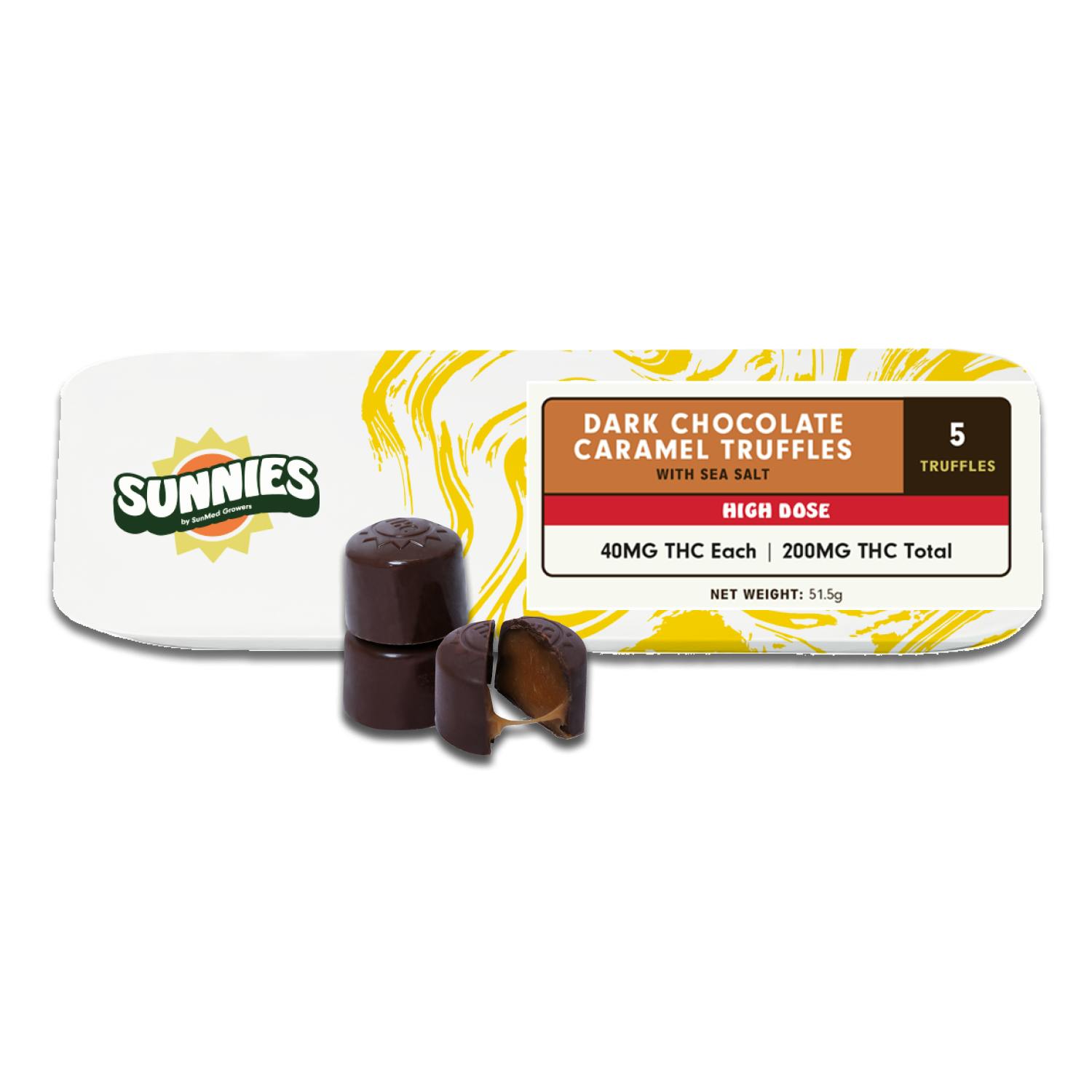 SunMed Growers - Truffles Dark Chocolate Caramel 200mg - 1
