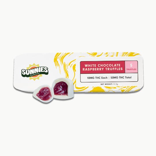SunMed Growers - Truffles White Chocolate Raspberry Edible 50mg - 1