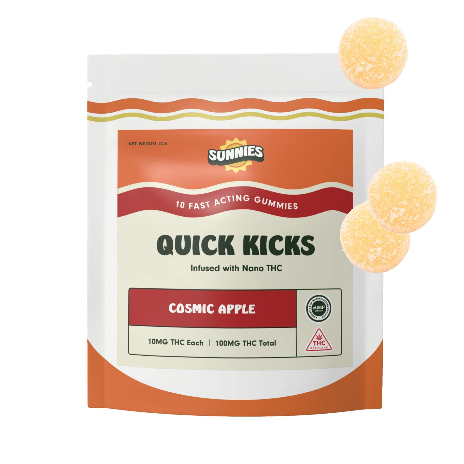 SunMed Growers - Cosmic Apple Nano Gummies 100mg - 1