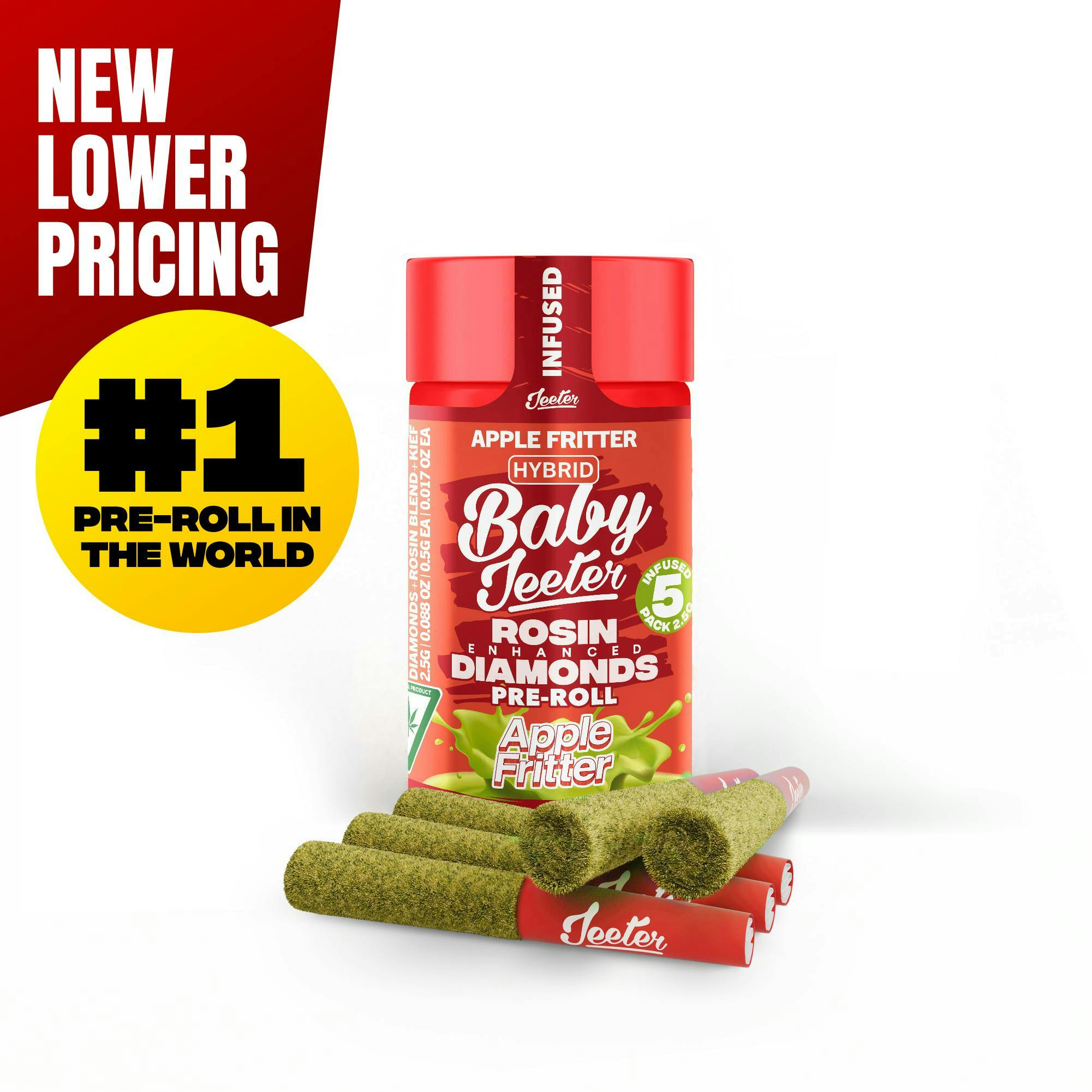 Jeeter - Jeeter | Apple Fritter | Quad-Infused Minis | 0.5g each | 5pk - 1