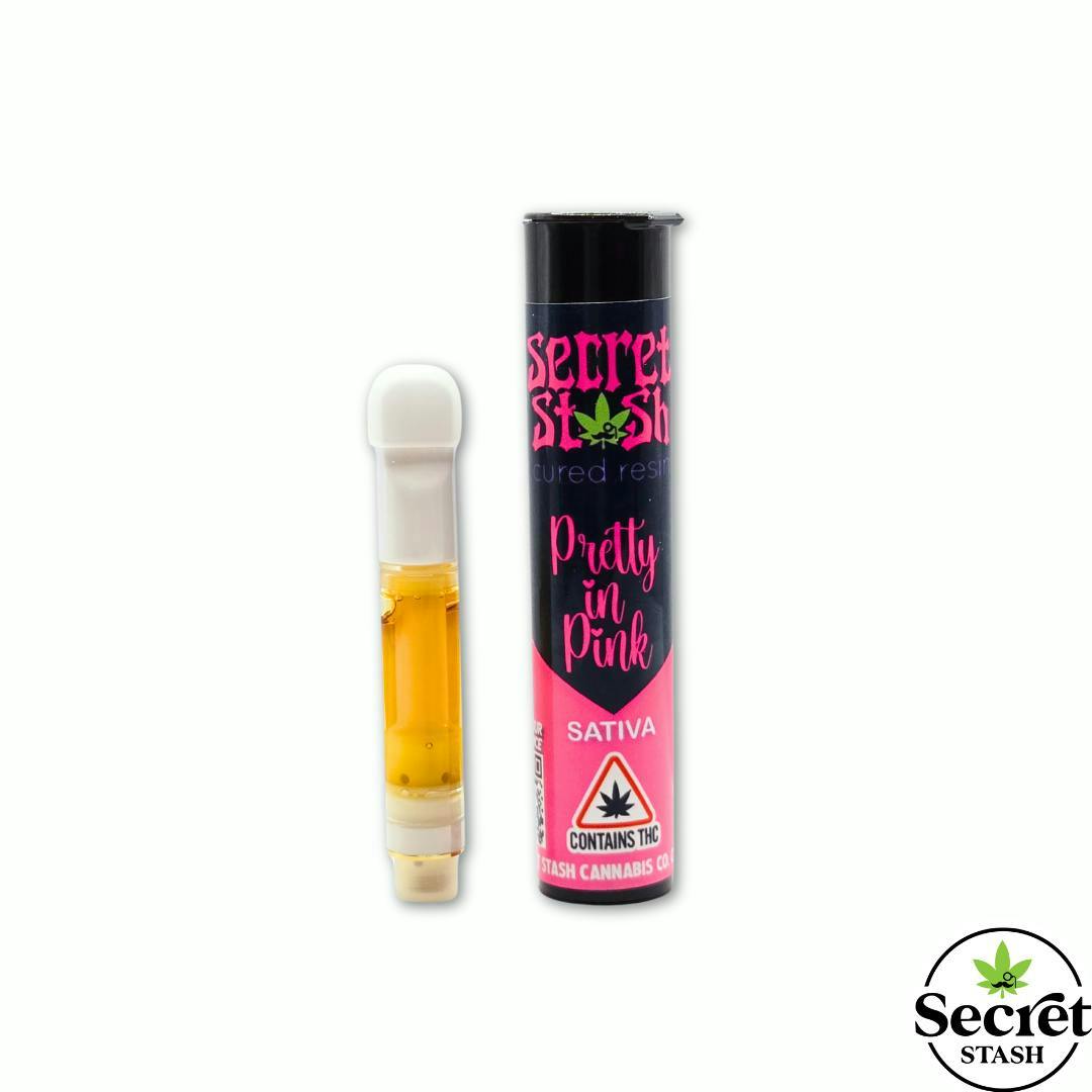 Secret Stash - Secret Stash | Cured Resin Cart | Pretty in Pink | 1g - 1