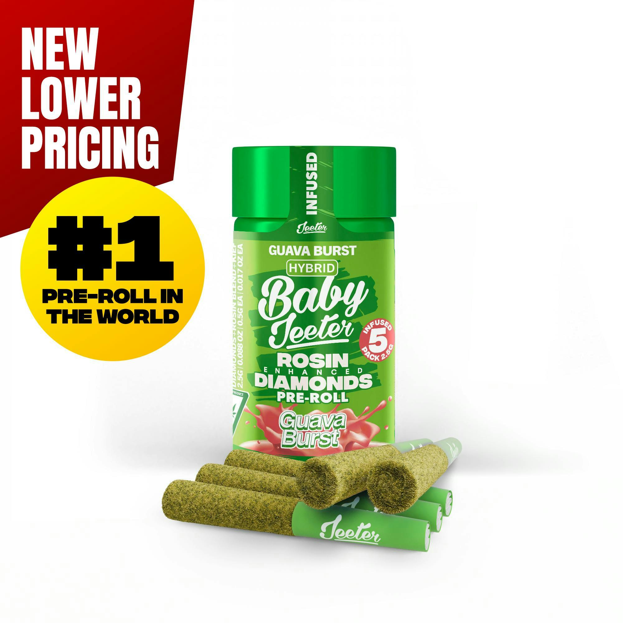 Jeeter - Jeeter | Guava Burst | Quad-Infused Minis | 0.5g each | 5pk - 1