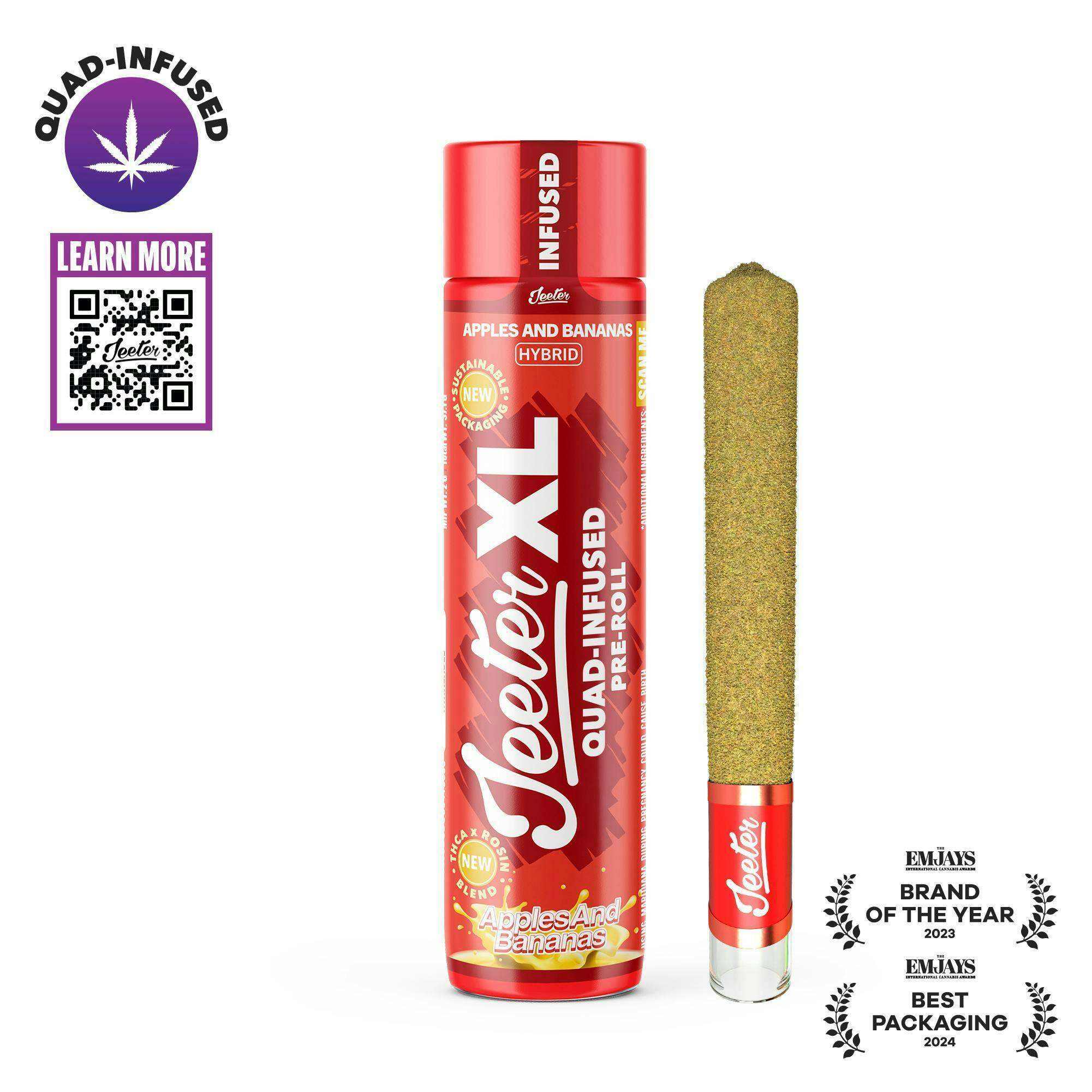 Jeeter - Jeeter | Apples and Bananas | XL Quad-Infused Joint | 2g - 1