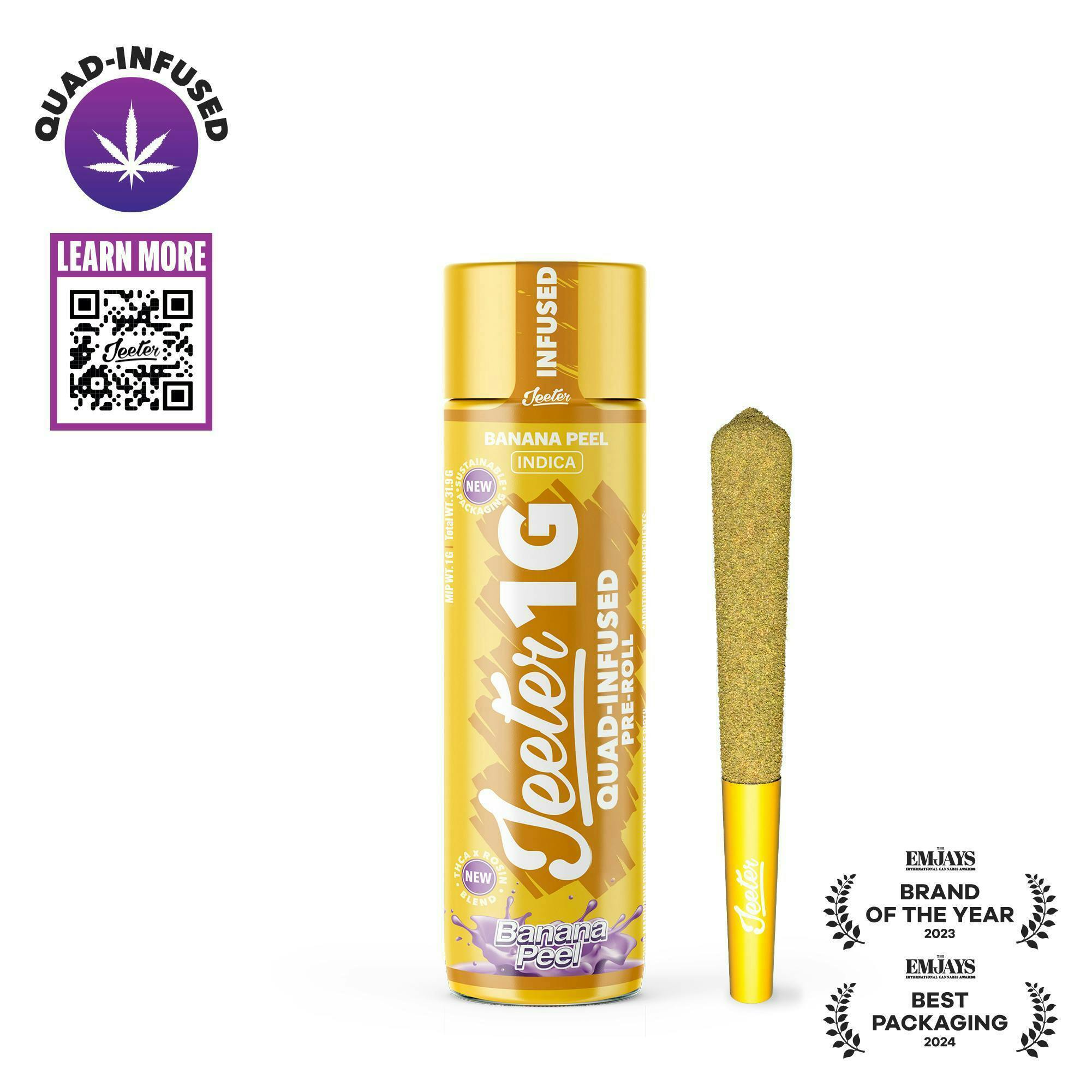Jeeter - Jeeter | Banana Peel | Quad-Infused Joint | 1g - 1