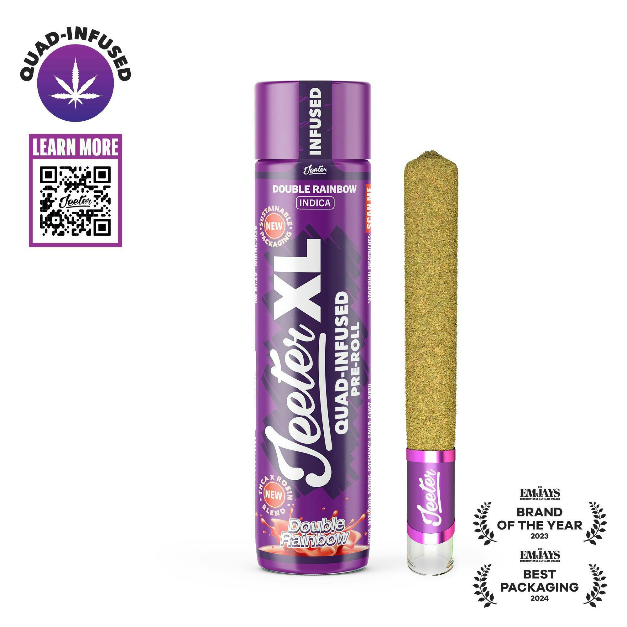 Jeeter - Jeeter | Double Rainbow | XL Quad-Infused Joint | 2g - 1