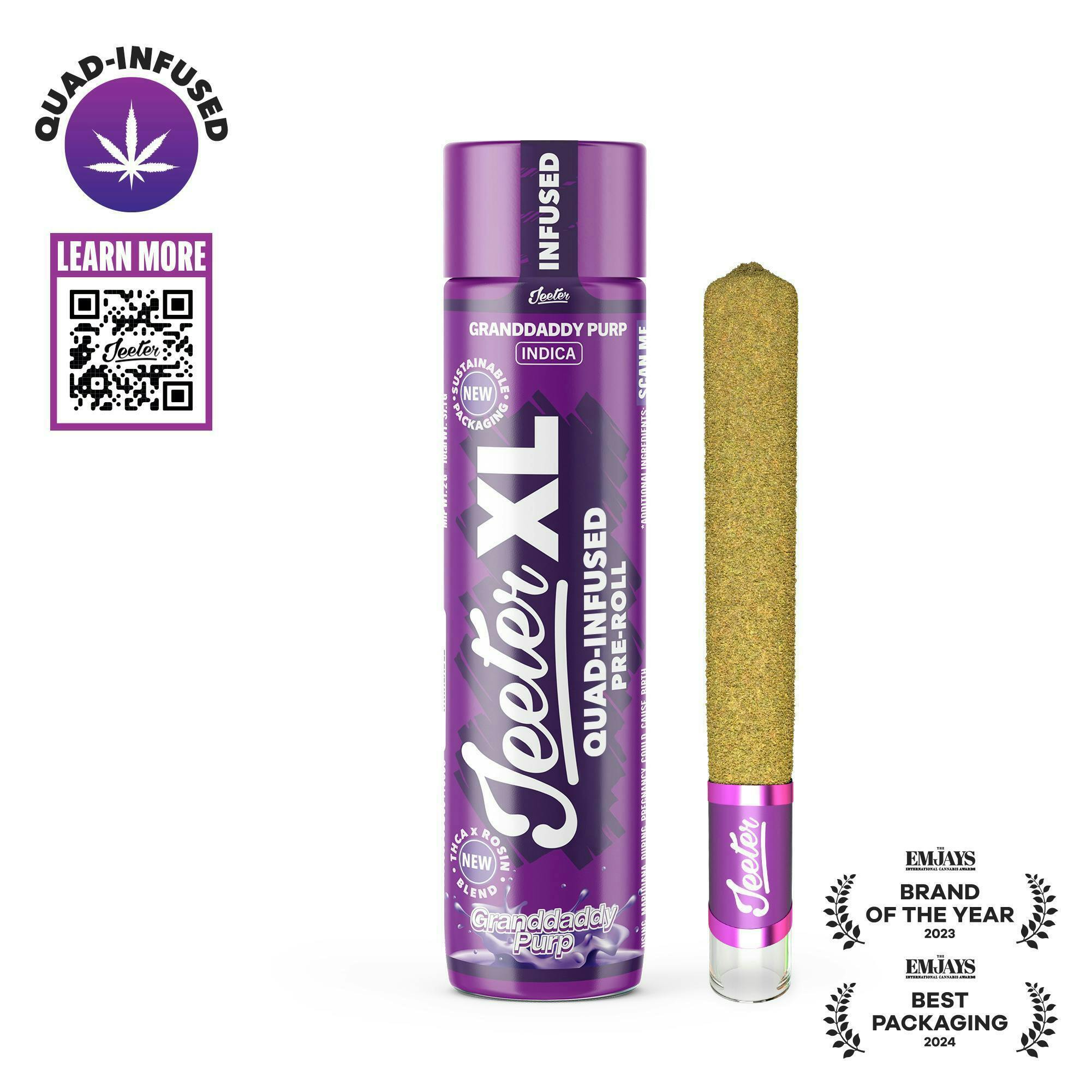 Jeeter - Jeeter | Granddaddy Purp | XL Quad-Infused Joint | 2g - 1