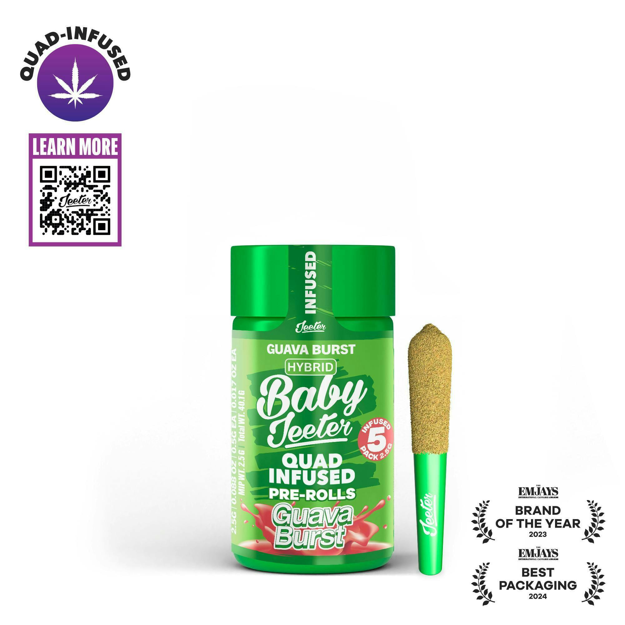 Jeeter - Jeeter | Guava Burst | Quad-Infused Minis | 0.5g each | 5pk - 1