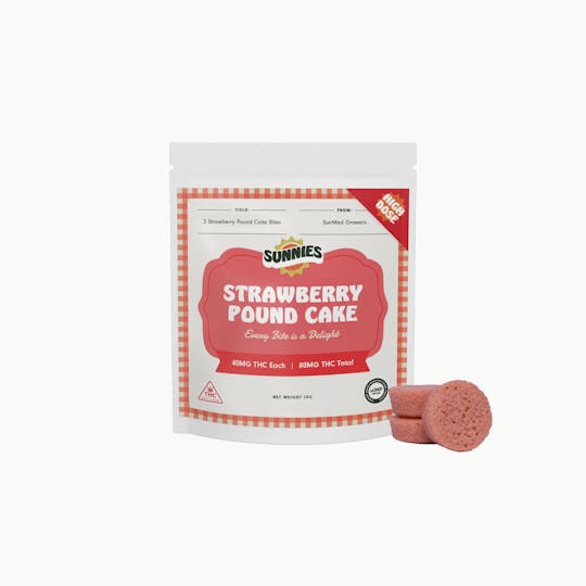 SunMed Growers - Strawberry Pound Cake Bites Edible 80mg/2 Pack - 1
