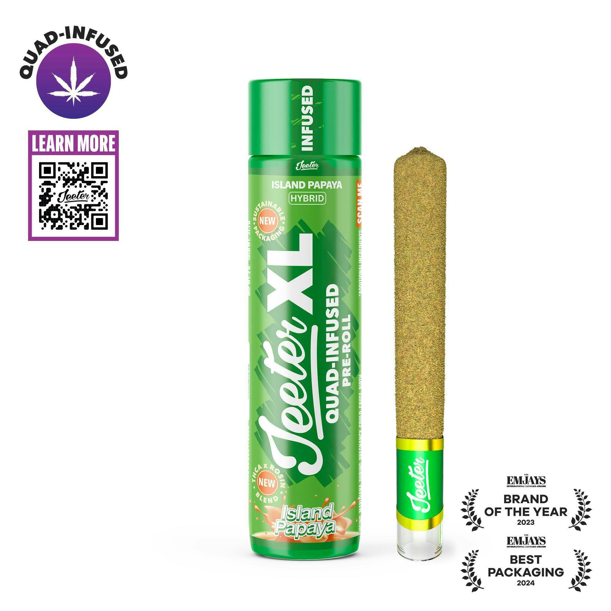 Jeeter - Jeeter | Island Papaya | XL Quad-Infused Joint | 2g - 1