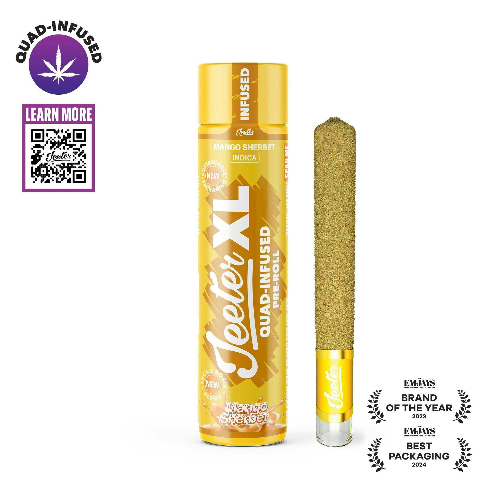 Jeeter - Jeeter | Mango Sherbet | XL Quad-Infused Joint | 2g - 1