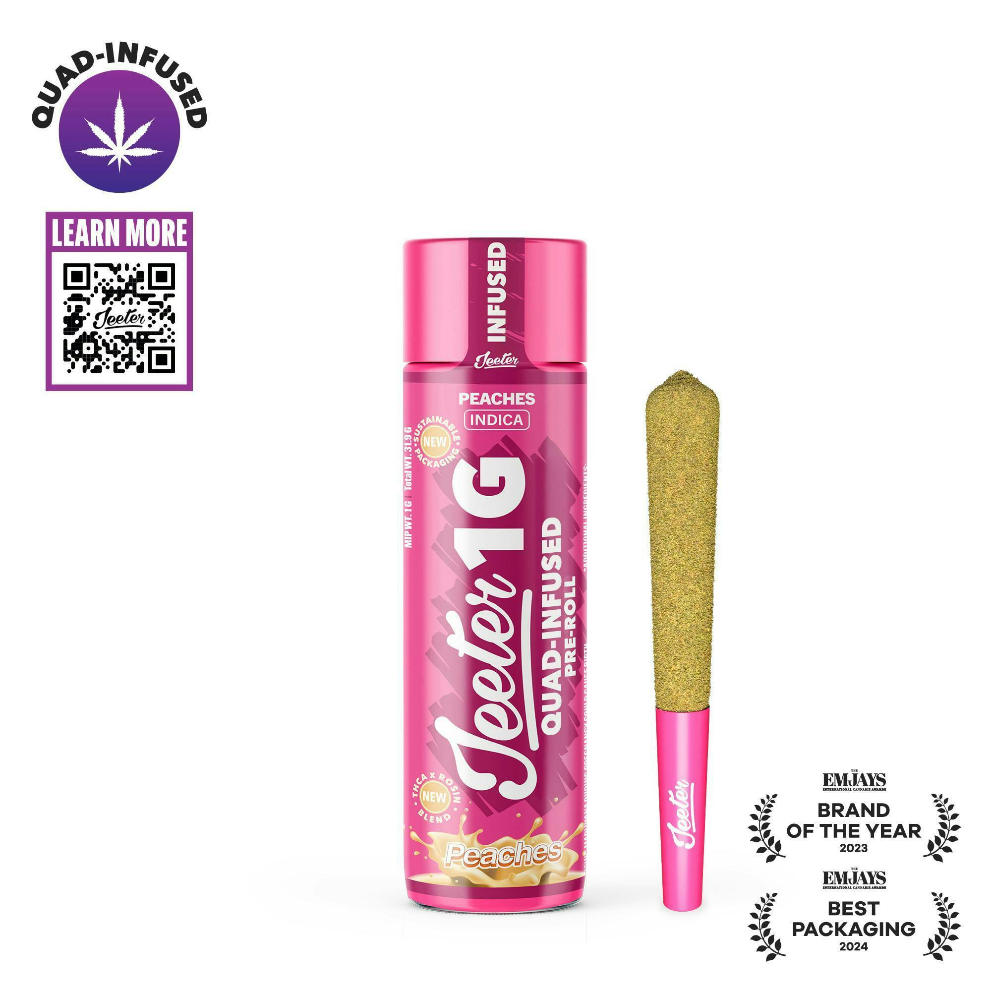 Jeeter - Jeeter | Peaches | Quad-Infused Joint | 1g - 1