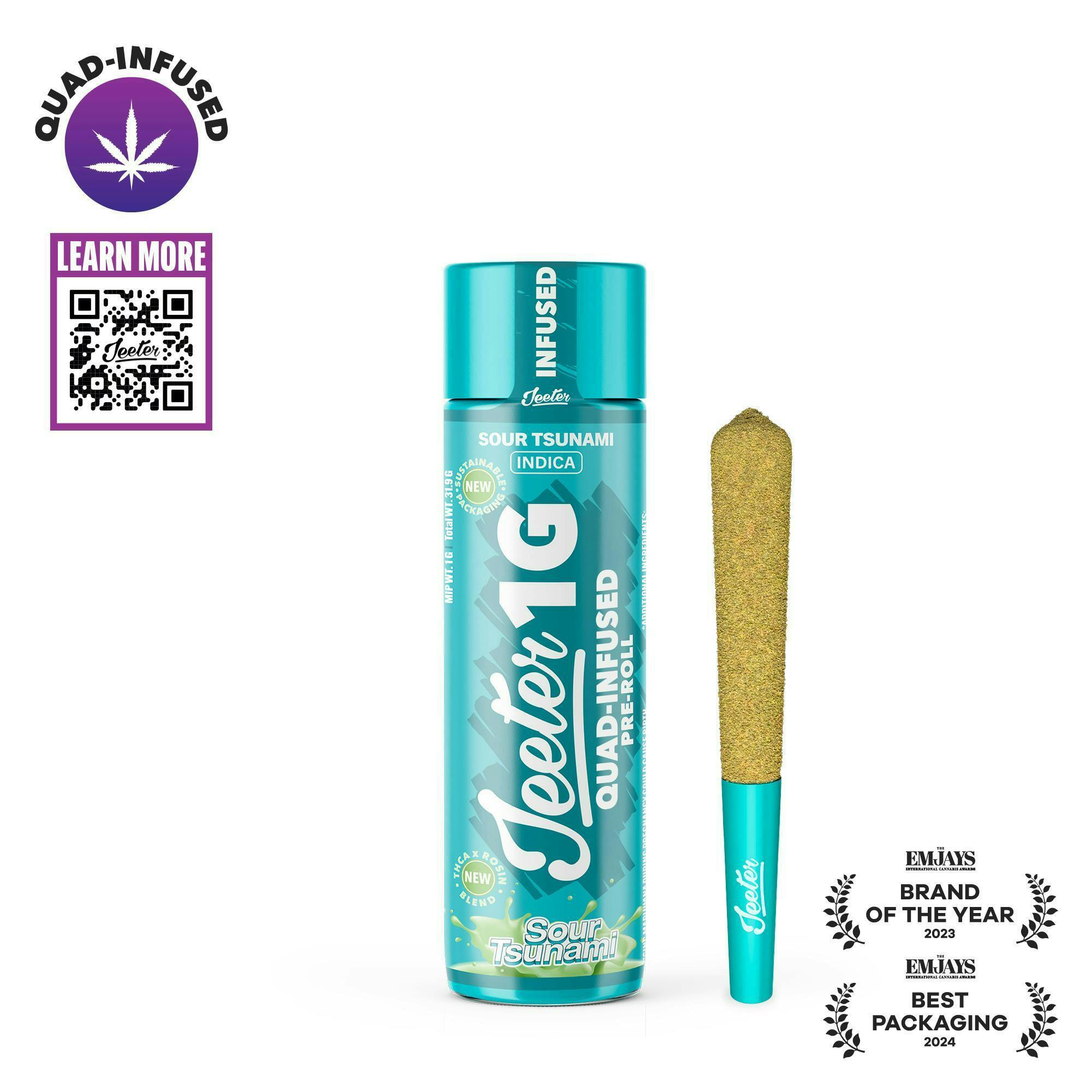 Jeeter - Jeeter | Sour Tsunami | Quad-Infused Joint | 1g - 1