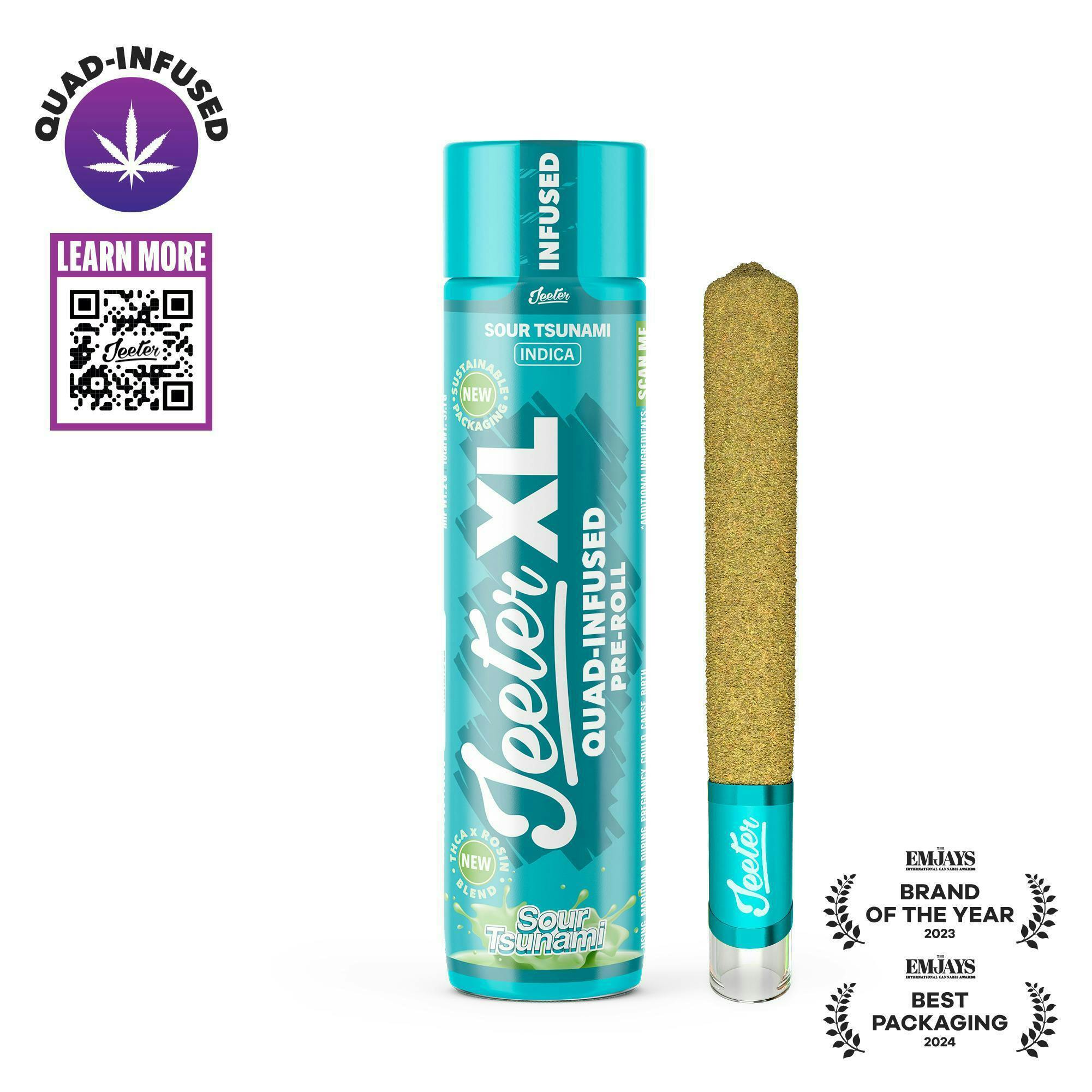 Jeeter - Jeeter | Sour Tsunami | XL Quad-Infused Joint | 2g - 1