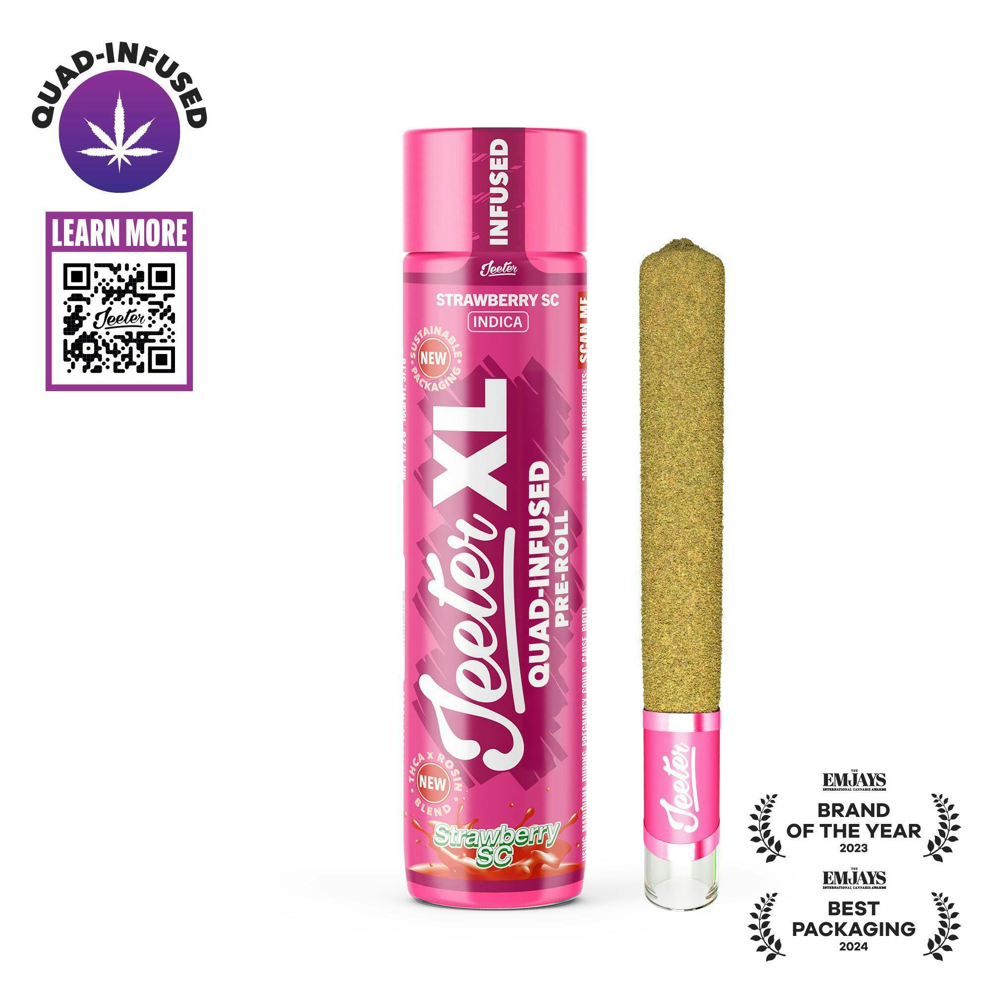 Jeeter - Jeeter | Strawberry SC | XL Quad-Infused Joint | 2g - 1