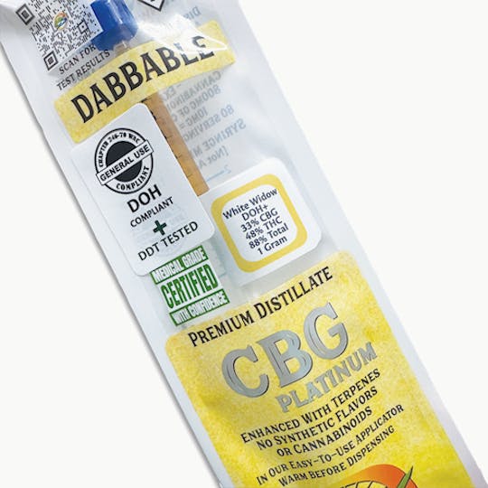 Skagit Organics - CBG Platinum Distillate | White Widow CBG | Hybrid | 1g - 1