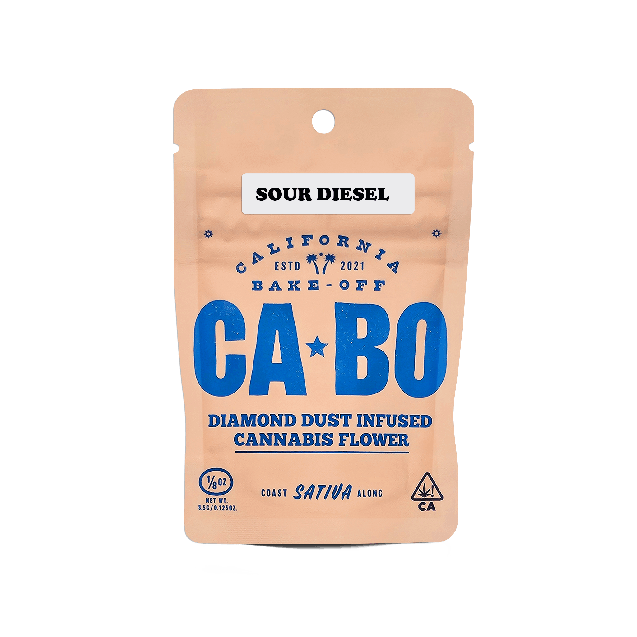 CABO - CABO Diamond Dust Infused 3.5g Flower - Sour Diesel - Sativa - 1