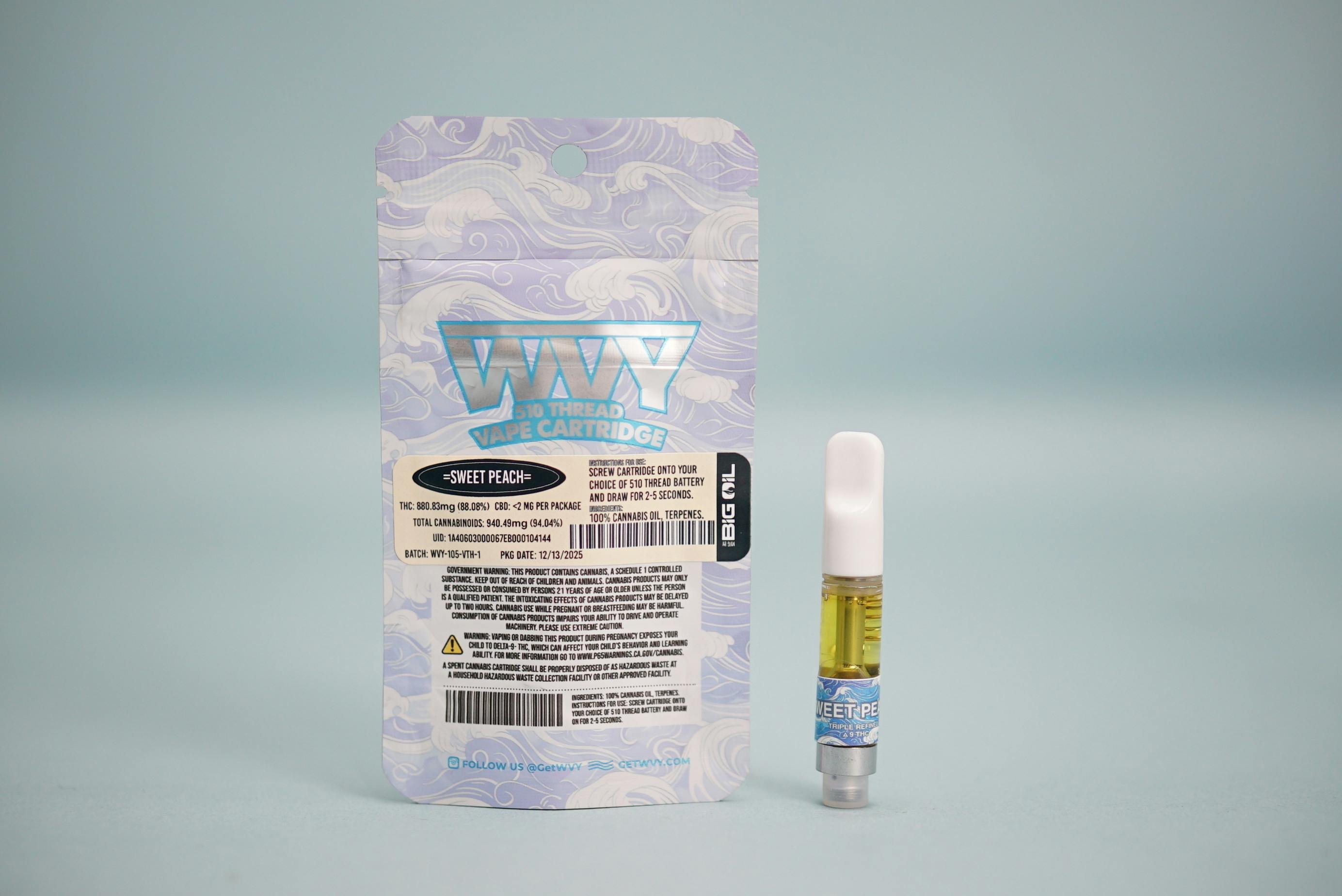 WVY - WVY - Sweet Peach - 510 Threaded - Cartridge - 1