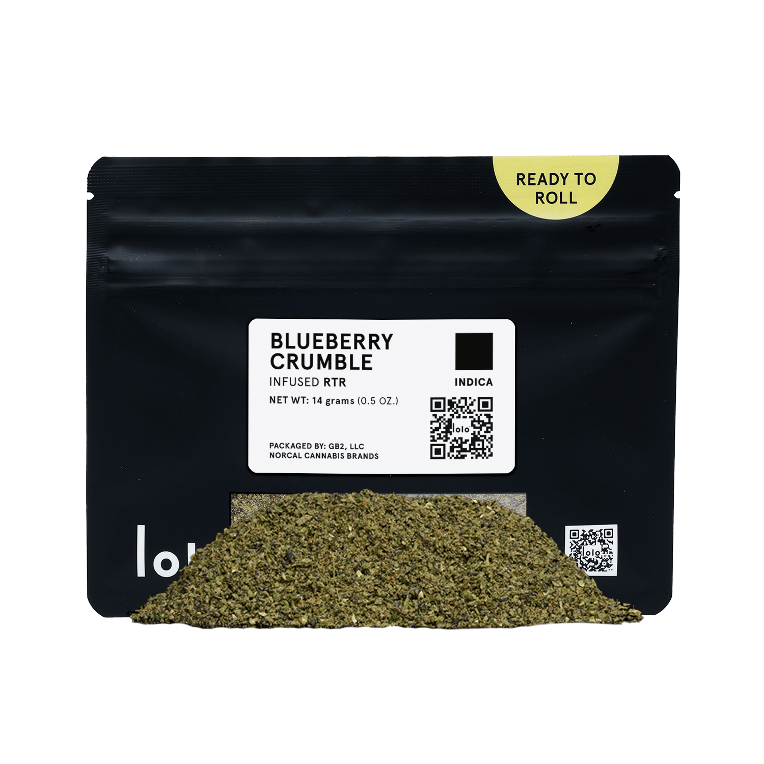 lolo - lolo | Blueberry Crumble | Indoor Kief Infused Ready To Roll | 14g - 1