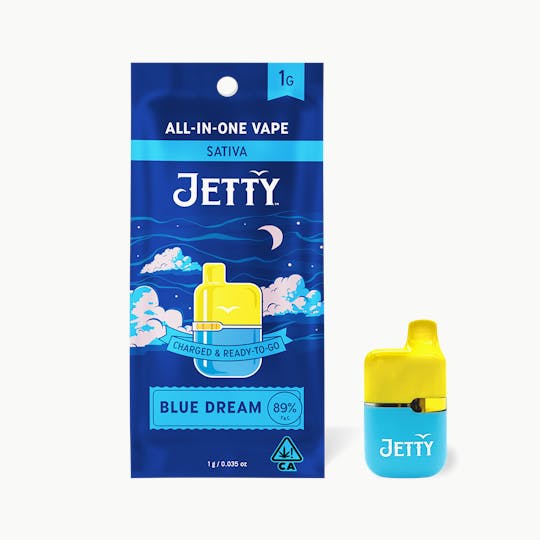 Jetty Extracts - Jetty All-in-One Mini Tank Vape High THC 1g Blue Dream - 1