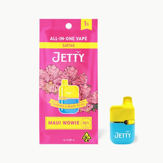 Jetty Extracts - Jetty All-in-One Mini Tank Vape High THC 1g Maui Wowie - 1