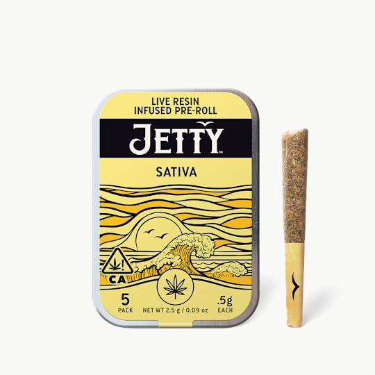 Jetty Extracts - Jetty Pre-Roll Live Resin Infused 5 Pack (2.5g) Garlic Haze x Cherry Punch - 1