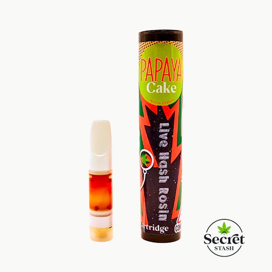 Secret Stash - Secret Stash | Live Rosin Cartridge | Papaya Cake | 0.5g - 1