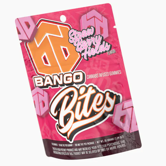 Bango Distribution - Bango Bites | Strawberry Fields Gummies | 100mg | 10ct | 10mg/ea - 1