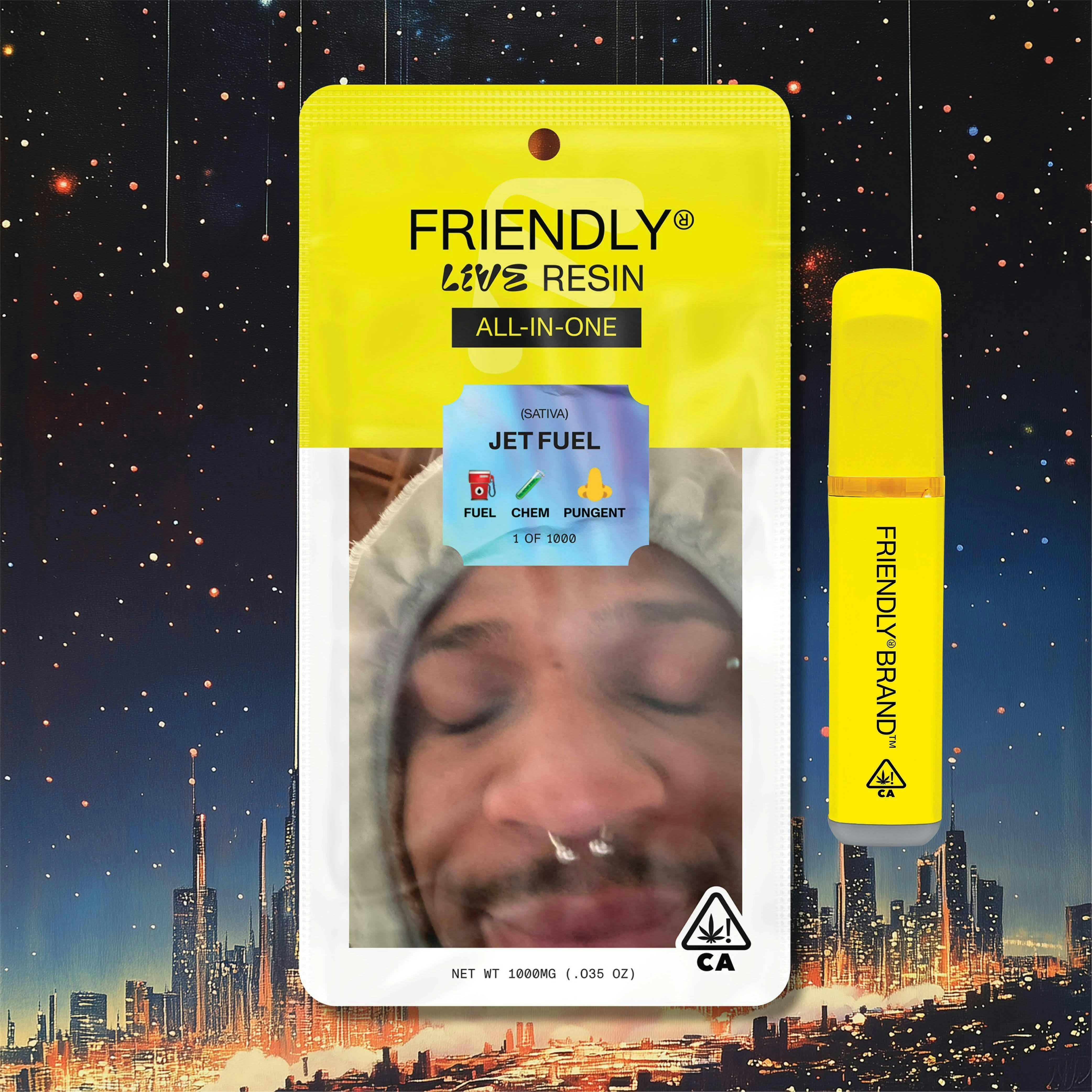 Friendly Brand - Friendly Brand | Jet Fuel | Live Resin AIO | 1g - 1