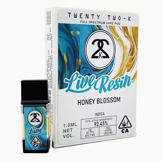Twenty Two K / 22k - 22K - Honey Blossom - Live Resin - 1.0ml POD - 1