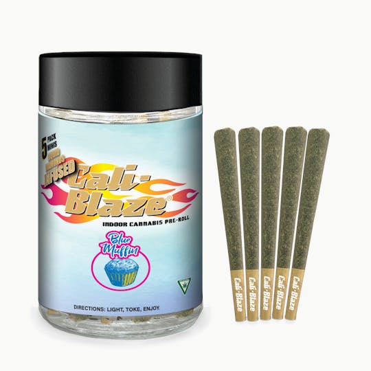 Cali-Blaze - Liquid Diamond Minis 5pk - Blue Muffin - 3.5G - 1