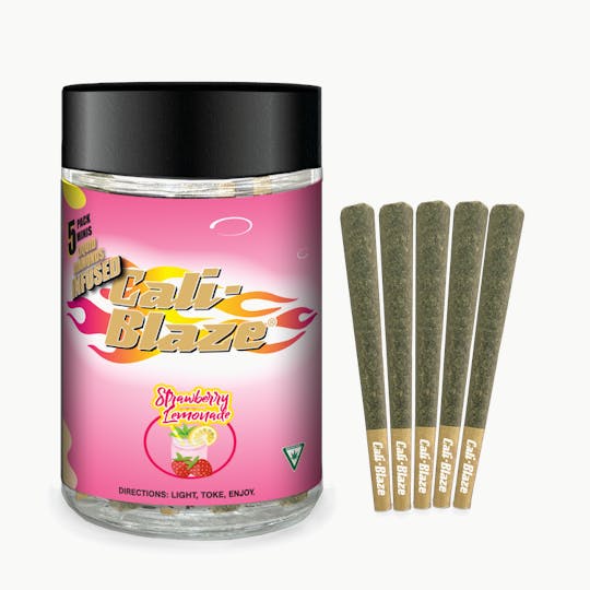 Cali-Blaze - Liquid Diamond Minis 5pk - Strawberry Lemonade - 3.5G - 1