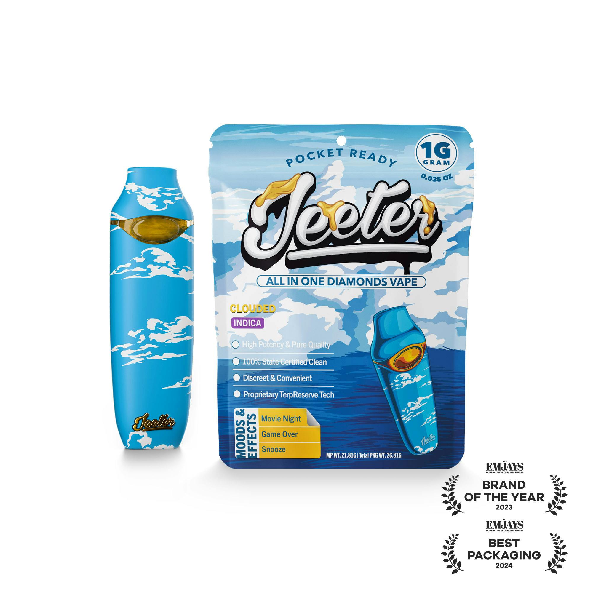 Jeeter - Jeeter All In One Diamonds Vape - Clouded - 1