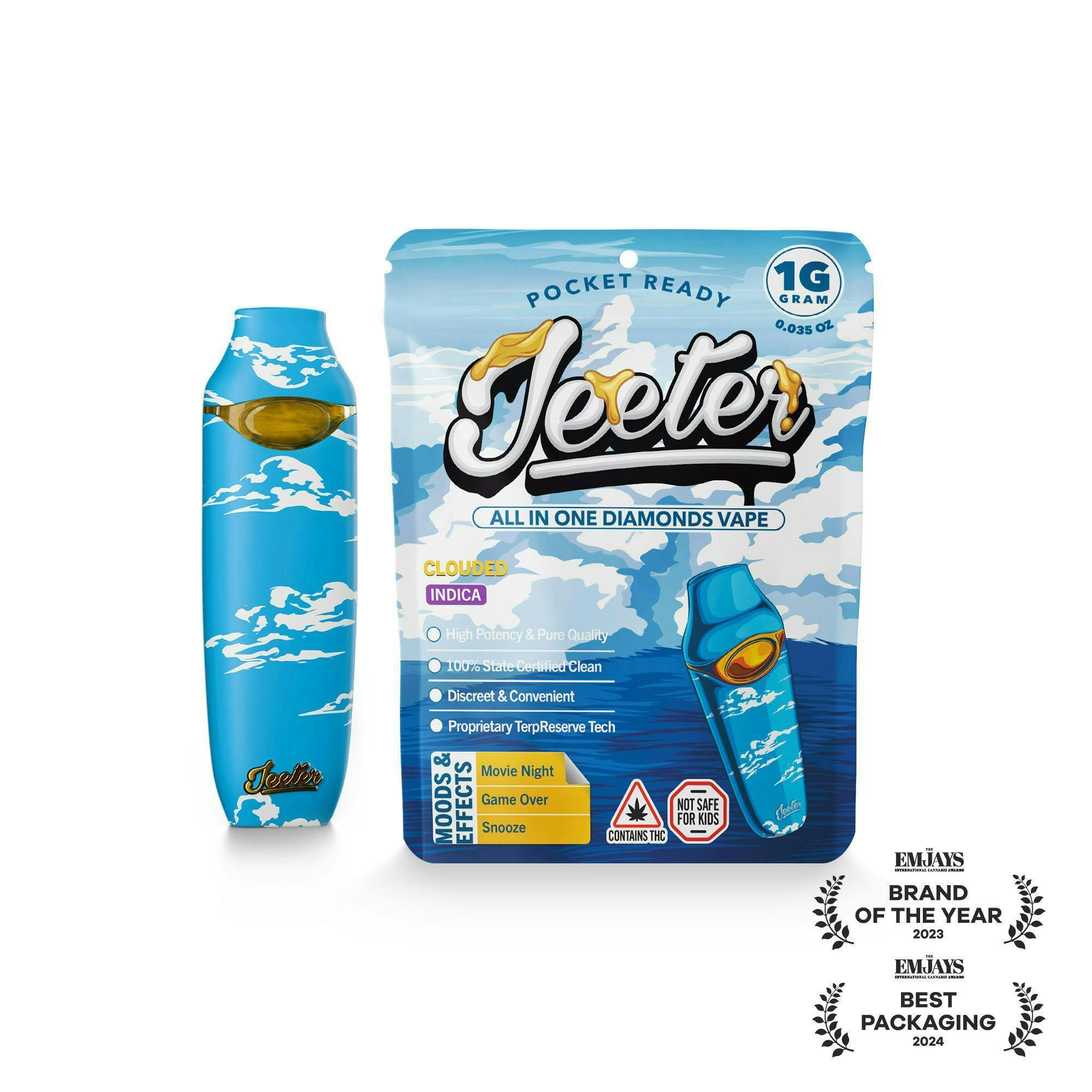 Jeeter - Jeeter | Clouded | Diamonds Disposable | 1g - 1