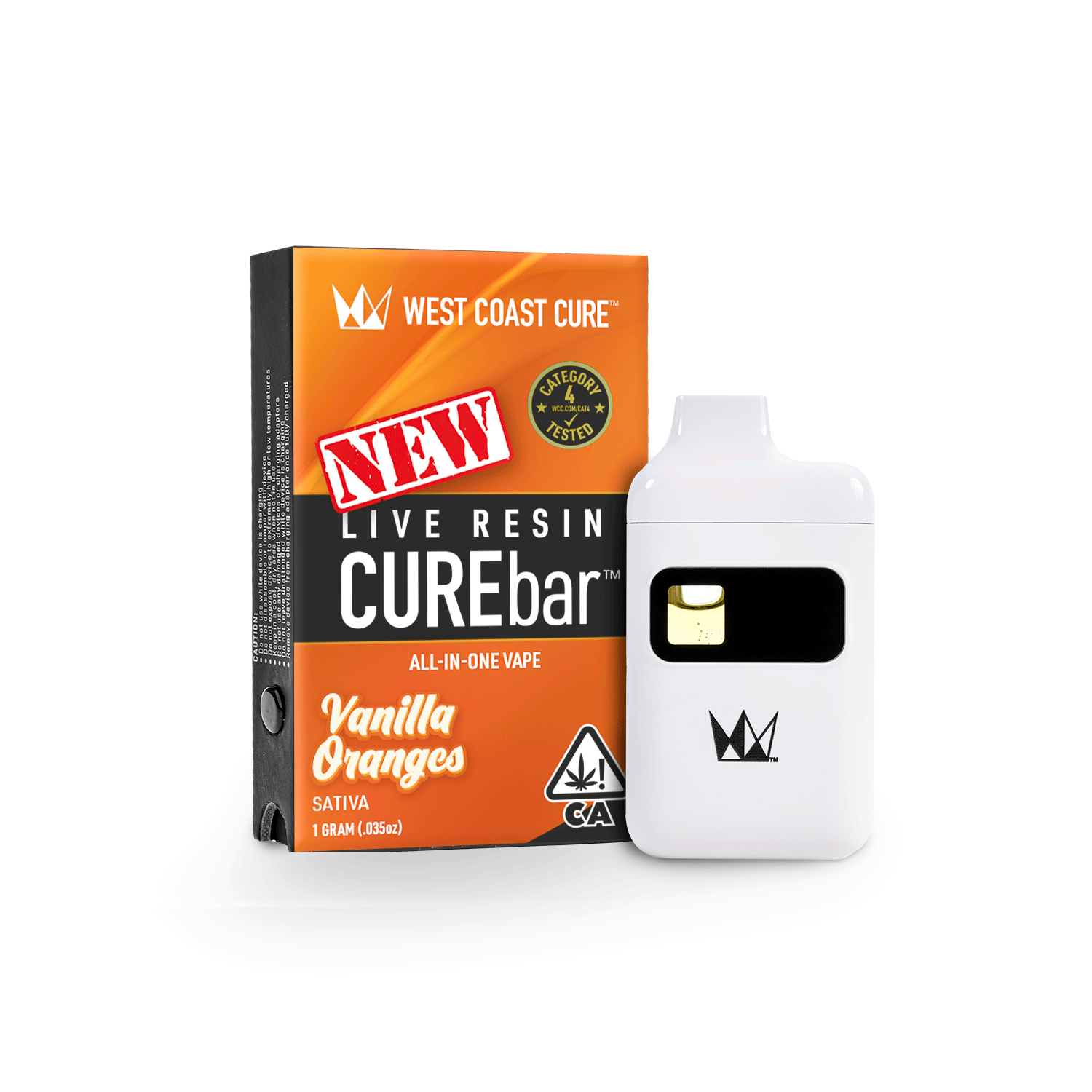 West Coast Cure - Vanilla Oranges - 1g AIO Live Resin CUREbar - 1