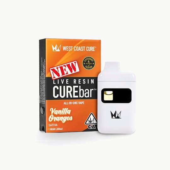 West Coast Cure - Vanilla Oranges - 1g AIO Live Resin CUREbar - 1