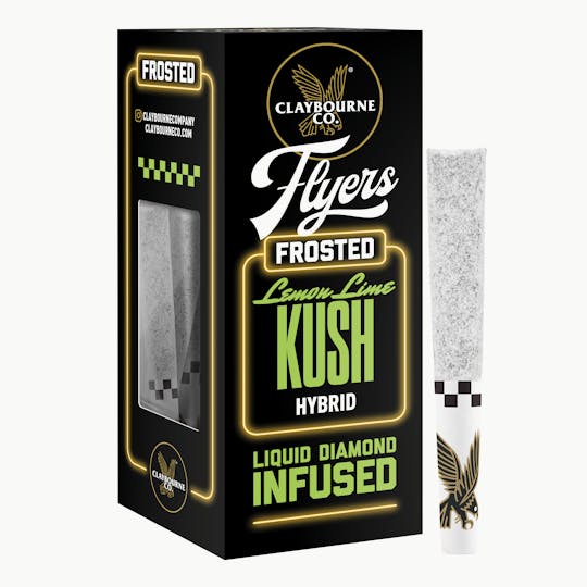 Claybourne Co. - Lemon Lime Kush (1.5g 3pack) - Diamond Frosted Flyers (NV) - 1