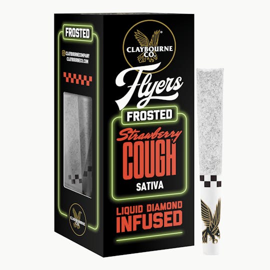 Claybourne Co. - Strawberry Cough (1.5g 3pack) - Diamond Frosted Flyers (NV) - 1