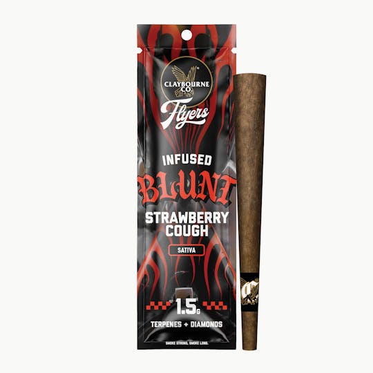Claybourne Co. - Strawberry Cough (1.5g) - Flyers Infused Blunt (NV) - 1