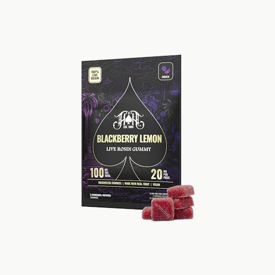 Heavy Hitters - Blackberry Lemon | Indica - Live Rosin Gummies - 100mg - 1