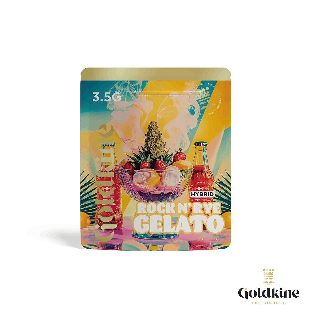 Goldkine - Goldkine Flower 3.5G (Mylar) | Rock n Rye Gelato - 1