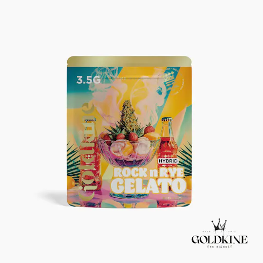 Goldkine - Goldkine Flower 3.5G (Mylar) | Rock n Rye Gelato - 1