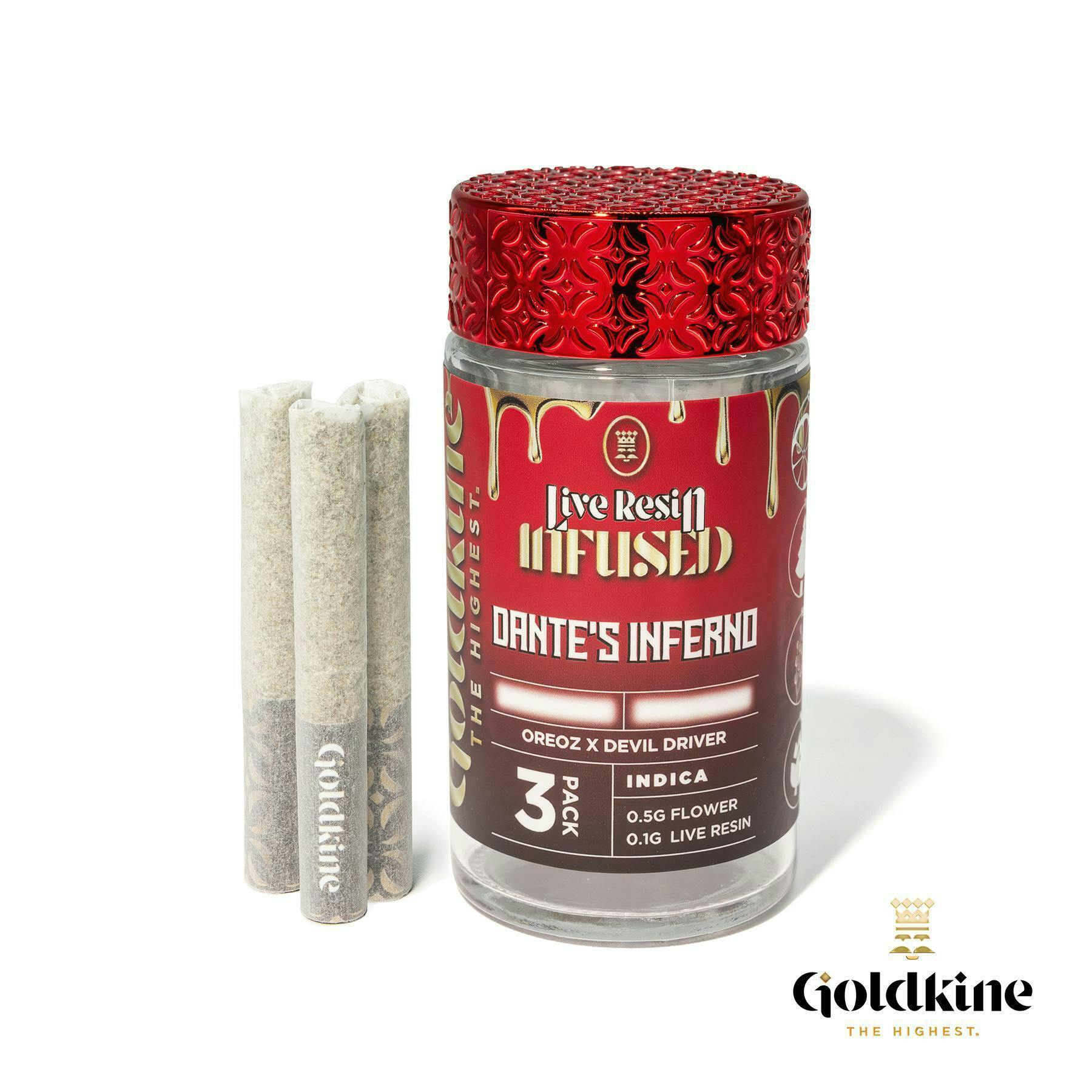 Goldkine - Goldkine Infused Pre Roll 1G | Dante's Inferno - 1