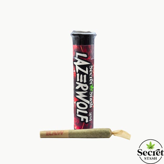 Secret Stash - Secret Stash | Full Bud Pre Roll | Lazer Wolf | Half Gram - 1